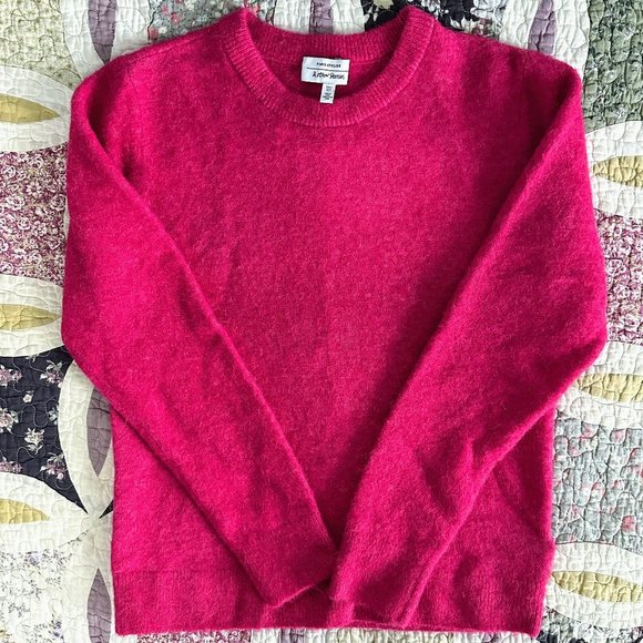 OTHER STORIES Raspberry Pink Wool Alpaca Crewneck Sweater Size - Main Image